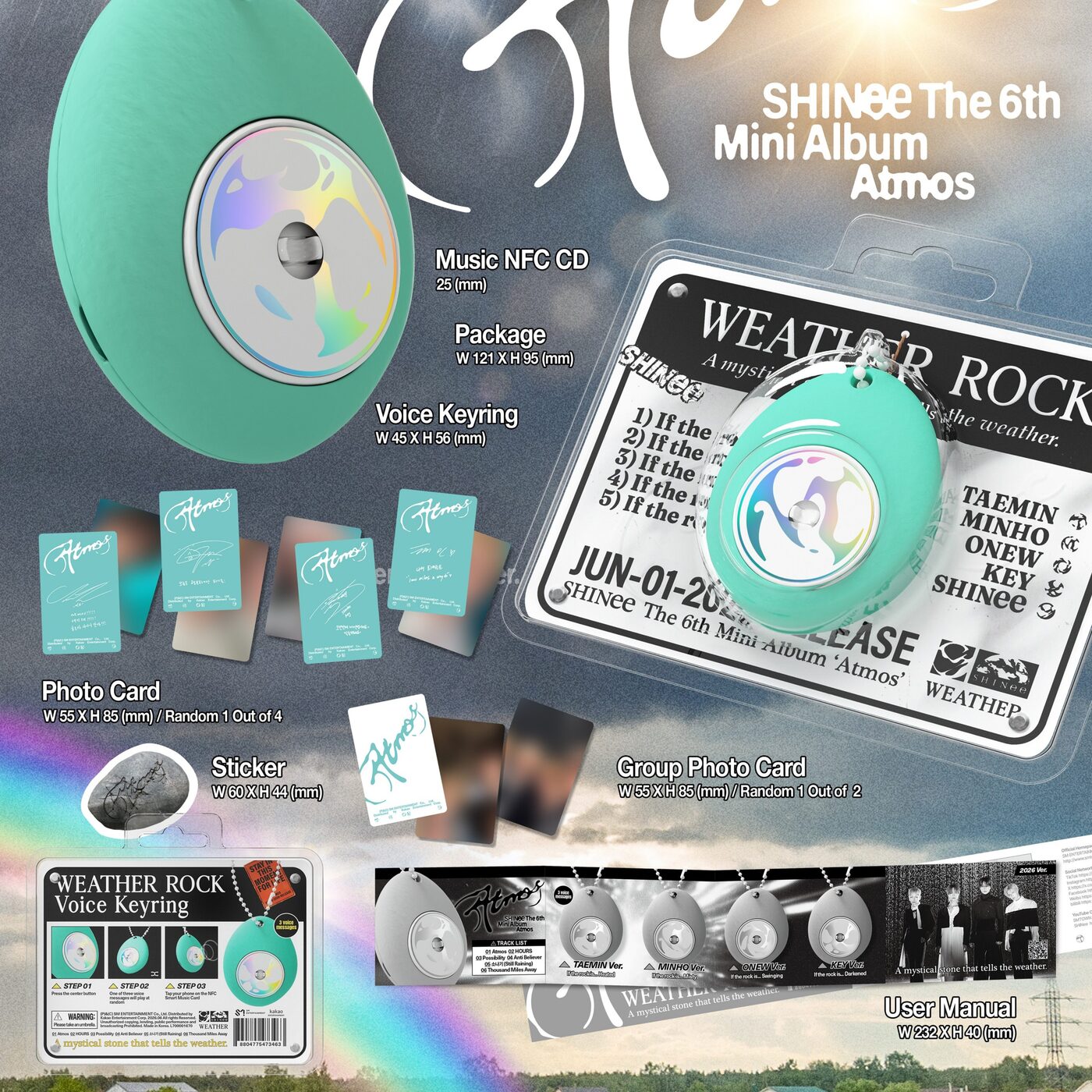 SHINee - 6th Mini Album [Atmos] (Weather Rock Ver.) - Music - Shop